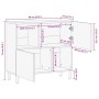 Aparador marrón 80x33x75 cm madera maciza mango de , Almacenamiento para CD y DVD - Ref: Foro24-4017747, Precio: 135,58 €, De...