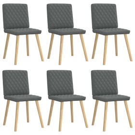 Sillas de comedor 6 unidades tela gris oscuro de , Sillas de comedor - Ref: Foro24-3315492, Precio: 302,19 €, Descuento: %