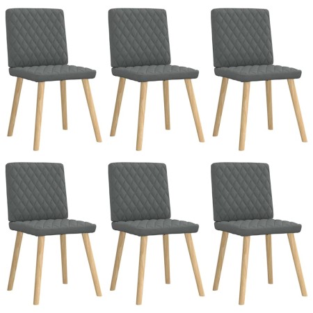 Sillas de comedor 6 unidades tela gris oscuro de , Sillas de comedor - Ref: Foro24-3315492, Precio: 302,19 €, Descuento: %