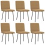 Sillas de comedor 6 unidades terciopelo marrón de , Sillas de comedor - Ref: Foro24-3315534, Precio: 250,36 €, Descuento: %