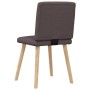 Sillas de comedor 6 unidades tela marrón oscuro de , Sillas de comedor - Ref: Foro24-3315548, Precio: 299,62 €, Descuento: %