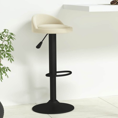 Taburete de cocina de terciopelo color crema de , Taburetes de cocina - Ref: Foro24-333589, Precio: 63,88 €, Descuento: %