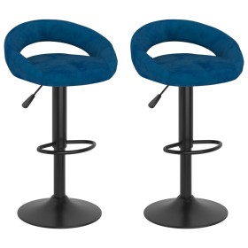 Taburetes de cocina 2 unidades terciopelo azul de , Taburetes de cocina - Ref: Foro24-333273, Precio: 113,06 €, Descuento: %