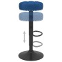 Taburetes de cocina 2 unidades terciopelo azul de , Taburetes de cocina - Ref: Foro24-332999, Precio: 89,99 €, Descuento: %