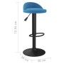 Taburete de cocina de terciopelo azul de , Taburetes de cocina - Ref: Foro24-333594, Precio: 63,88 €, Descuento: %