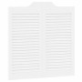 Puertas batientes diseño de lamas 2 par blanco 80x80 cm de , Puertas para el hogar - Ref: Foro24-4107137, Precio: 110,81 €, D...