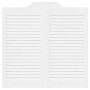 Puertas batientes diseño de lamas 2 par blanco 80x80 cm de , Puertas para el hogar - Ref: Foro24-4107137, Precio: 110,81 €, D...