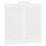 Puertas batientes diseño de lamas 2 par blanco 80x80 cm de , Puertas para el hogar - Ref: Foro24-4107137, Precio: 110,81 €, D...
