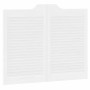 Puertas batientes diseño de lamas 1 par blanco 80x100 cm de , Puertas para el hogar - Ref: Foro24-4107142, Precio: 83,21 €, D...