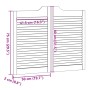 Puertas batientes diseño de lamas 1 par blanco 80x100 cm de , Puertas para el hogar - Ref: Foro24-4107142, Precio: 83,21 €, D...
