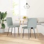 Sillas de comedor 2 unidades terciopelo gris claro de , Sillas de comedor - Ref: Foro24-4101156, Precio: 86,89 €, Descuento: %