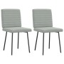 Sillas de comedor 2 unidades terciopelo gris claro de , Sillas de comedor - Ref: Foro24-4101156, Precio: 86,89 €, Descuento: %