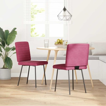 Sillas de comedor 2 unidades terciopelo rojo tinto de , Sillas de comedor - Ref: Foro24-4101161, Precio: 86,22 €, Descuento: %