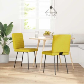 Sillas de comedor 2 unidades terciopelo amarillo de , Sillas de comedor - Ref: Foro24-4101163, Precio: 86,22 €, Descuento: %