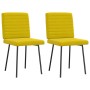 Sillas de comedor 2 unidades terciopelo amarillo de , Sillas de comedor - Ref: Foro24-4101163, Precio: 86,22 €, Descuento: %