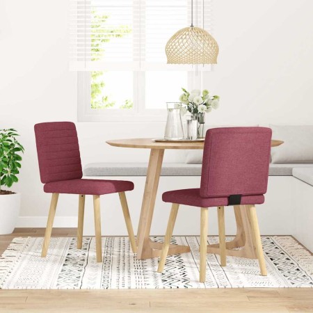 Sillas de comedor 2 unidades tela rojo tinto de , Sillas de comedor - Ref: Foro24-4101177, Precio: 104,47 €, Descuento: %