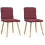 Sillas de comedor 2 unidades tela rojo tinto de , Sillas de comedor - Ref: Foro24-4101177, Precio: 104,47 €, Descuento: %