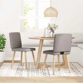 Sillas de comedor 2 unidades tela gris taupé de , Sillas de comedor - Ref: Foro24-4101180, Precio: 104,47 €, Descuento: %