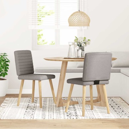 Sillas de comedor 2 unidades tela gris taupé de , Sillas de comedor - Ref: Foro24-4101180, Precio: 104,47 €, Descuento: %