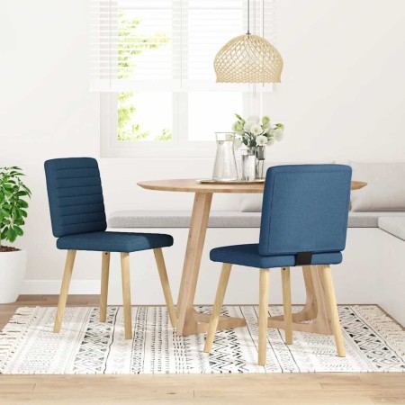 Sillas de comedor 2 unidades tela azul de , Sillas de comedor - Ref: Foro24-4101182, Precio: 104,47 €, Descuento: %