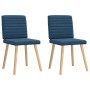 Sillas de comedor 2 unidades tela azul de , Sillas de comedor - Ref: Foro24-4101182, Precio: 104,47 €, Descuento: %