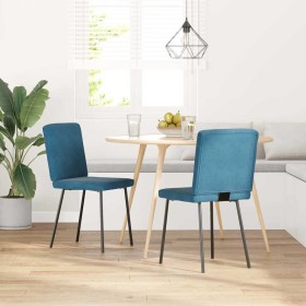 Sillas de comedor 2 unidades terciopelo azul de , Sillas de comedor - Ref: Foro24-4101196, Precio: 87,20 €, Descuento: %