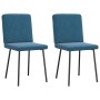 Sillas de comedor 2 unidades terciopelo azul de , Sillas de comedor - Ref: Foro24-4101196, Precio: 87,20 €, Descuento: %