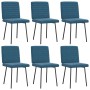 Sillas de comedor 6 unidades terciopelo azul de , Sillas de comedor - Ref: Foro24-3315536, Precio: 248,76 €, Descuento: %