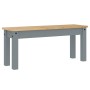 Juego de comedor Panama 3 pzas madera maciza de pino gris de , muebles para cocinas y comedores - Ref: Foro24-3345174, Precio...
