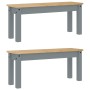Juego de comedor Panama 3 pzas madera maciza de pino gris de , muebles para cocinas y comedores - Ref: Foro24-3345174, Precio...