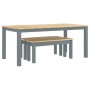 Juego de comedor Panama 3 pzas madera maciza de pino gris de , muebles para cocinas y comedores - Ref: Foro24-3345183, Precio...