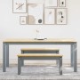 Juego de comedor Panama 3 pzas madera maciza de pino gris de , muebles para cocinas y comedores - Ref: Foro24-3345183, Precio...