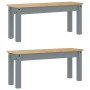 Juego de comedor Panama 3 pzas madera maciza de pino gris de , muebles para cocinas y comedores - Ref: Foro24-3345183, Precio...