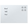 Pizarra magnética de pared vidrio templado blanco 40x30 cm de , Pizarras blancas - Ref: Foro24-4008622, Precio: 20,57 €, Desc...