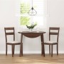 Sillas de comedor con cojines 2 uds madera maciza marrón caucho de , Sillas de comedor - Ref: Foro24-4102380, Precio: 94,73 €...