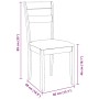 Sillas de comedor con cojines 2 uds madera maciza marrón caucho de , Sillas de comedor - Ref: Foro24-4102380, Precio: 94,73 €...