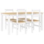 Juego de comedor Panama 5 pzas madera maciza de pino blanco de , muebles para cocinas y comedores - Ref: Foro24-3345181, Prec...
