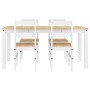 Juego de comedor Panama 5 pzas madera maciza de pino blanco de , muebles para cocinas y comedores - Ref: Foro24-3345181, Prec...