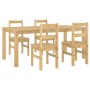 Juego de comedor Panama 5 pzas madera maciza de pino de , muebles para cocinas y comedores - Ref: Foro24-3345188, Precio: 412...