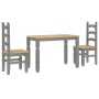 Juego de comedor Panama 3 pzas madera maciza de pino gris de , muebles para cocinas y comedores - Ref: Foro24-3345195, Precio...