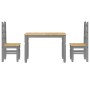 Juego de comedor Panama 3 pzas madera maciza de pino gris de , muebles para cocinas y comedores - Ref: Foro24-3345195, Precio...