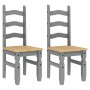 Juego de comedor Panama 3 pzas madera maciza de pino gris de , muebles para cocinas y comedores - Ref: Foro24-3345207, Precio...