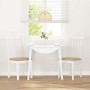 Sillas de comedor con cojines 2uds madera maciza blanco caucho de , Sillas de comedor - Ref: Foro24-4102394, Precio: 100,84 €...