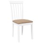 Sillas de comedor con cojines 2uds madera maciza blanco caucho de , Sillas de comedor - Ref: Foro24-4102394, Precio: 100,84 €...