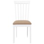 Sillas de comedor con cojines 2uds madera maciza blanco caucho de , Sillas de comedor - Ref: Foro24-4102394, Precio: 100,84 €...