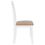 Sillas de comedor con cojines 2uds madera maciza blanco caucho de , Sillas de comedor - Ref: Foro24-4102394, Precio: 100,84 €...