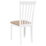 Sillas de comedor con cojines 2uds madera maciza blanco caucho de , Sillas de comedor - Ref: Foro24-4102394, Precio: 100,84 €...
