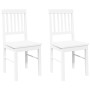 Sillas de comedor 2 unidades madera maciza de caucho blanco de , Sillas de comedor - Ref: Foro24-4102431, Precio: 109,00 €, D...