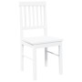 Sillas de comedor 2 unidades madera maciza de caucho blanco de , Sillas de comedor - Ref: Foro24-4102431, Precio: 109,00 €, D...