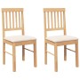 Sillas de comedor con cojines 2 uds madera maciza caucho de , Sillas de comedor - Ref: Foro24-4102427, Precio: 105,69 €, Desc...